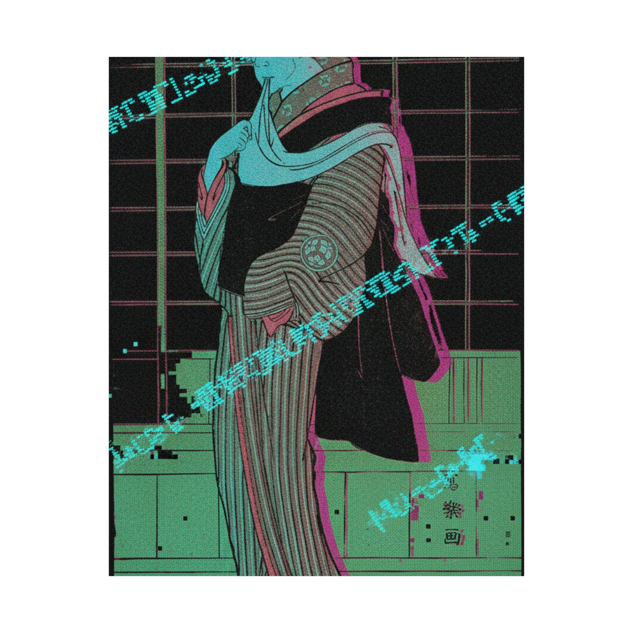 Glitch Culture — Osagawa Tsuneyo Ii As The Hairdresser O-Roku — Matte Poster
