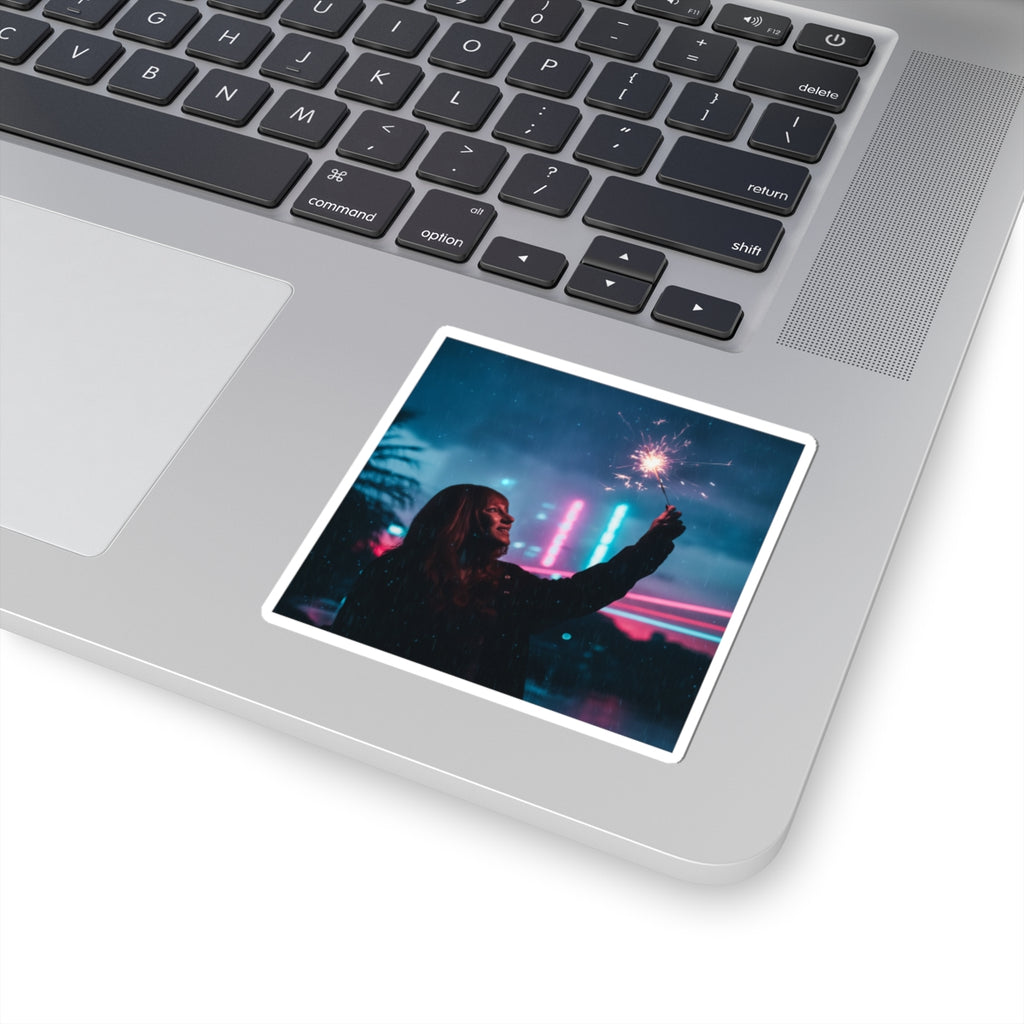 Neon Noir — Person — Kiss-Cut Sticker