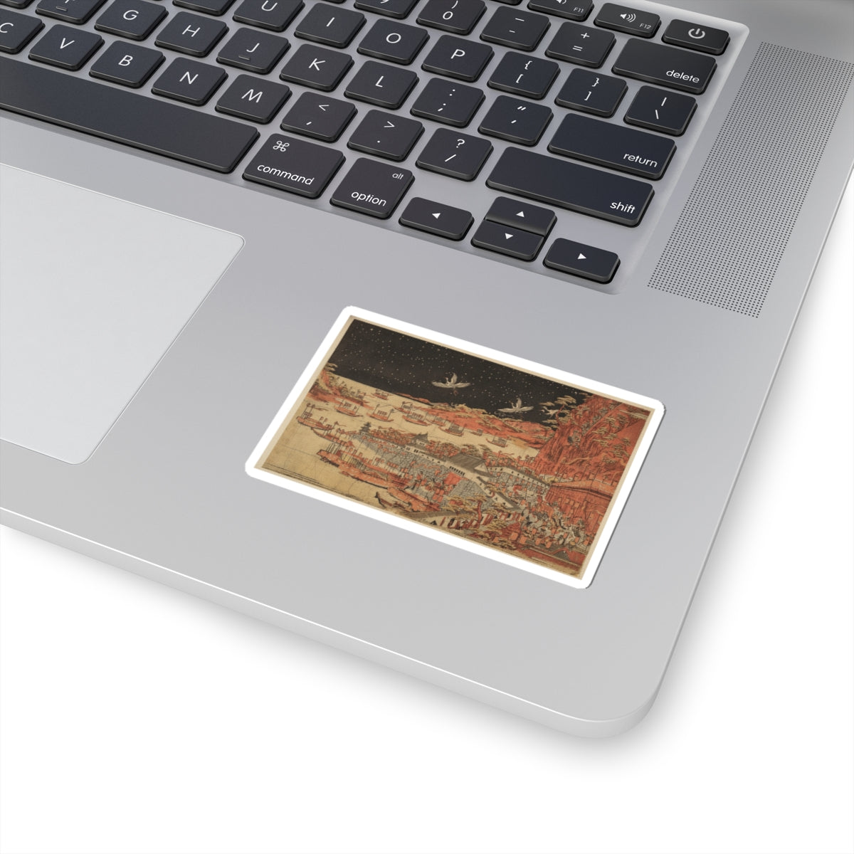 Japanese Street — Battle Of Ichi–No–Tani, March 21, 1184 — Kiss-Cut Sticker