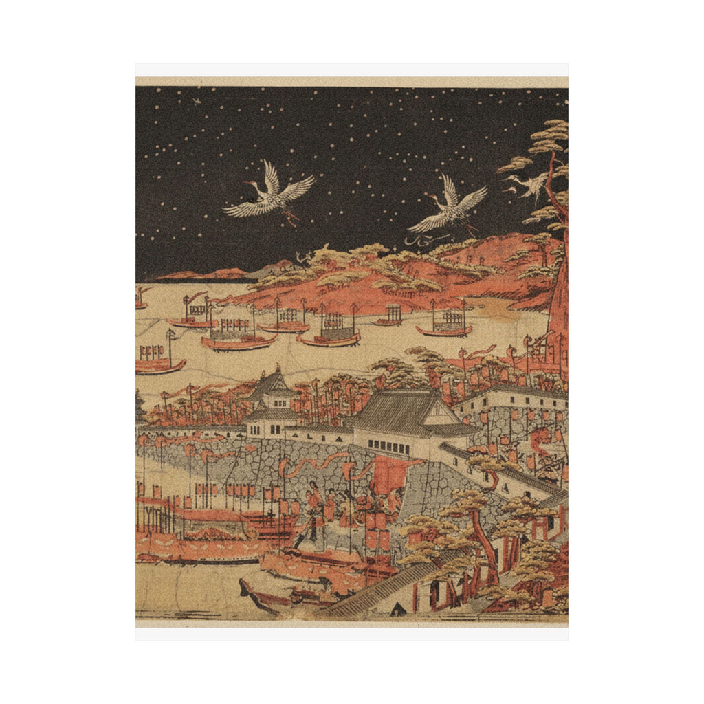 Japanese Street — Battle Of Ichi–No–Tani, March 21, 1184 — Matte Poster