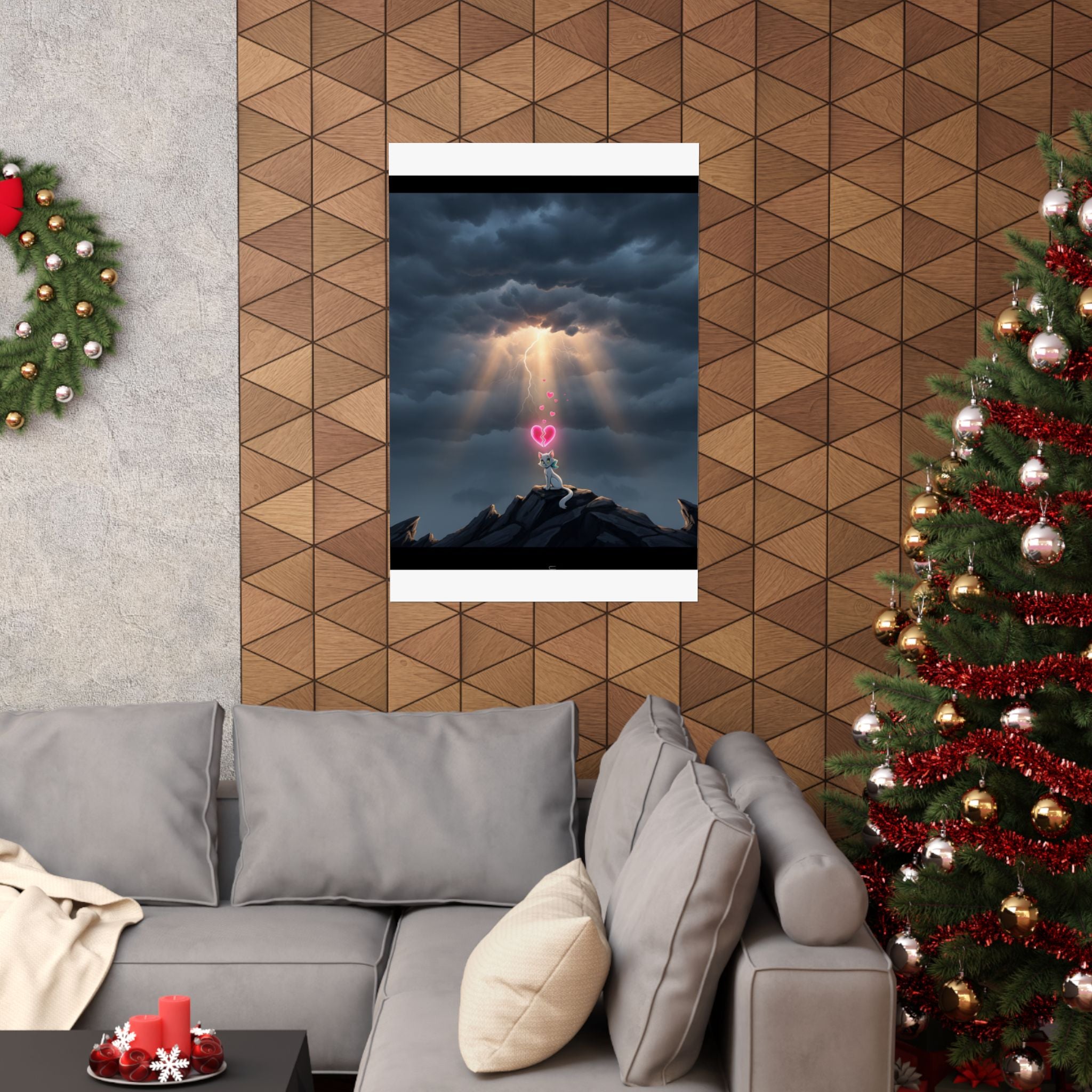 Dramatic Storm — Cat — Matte Poster