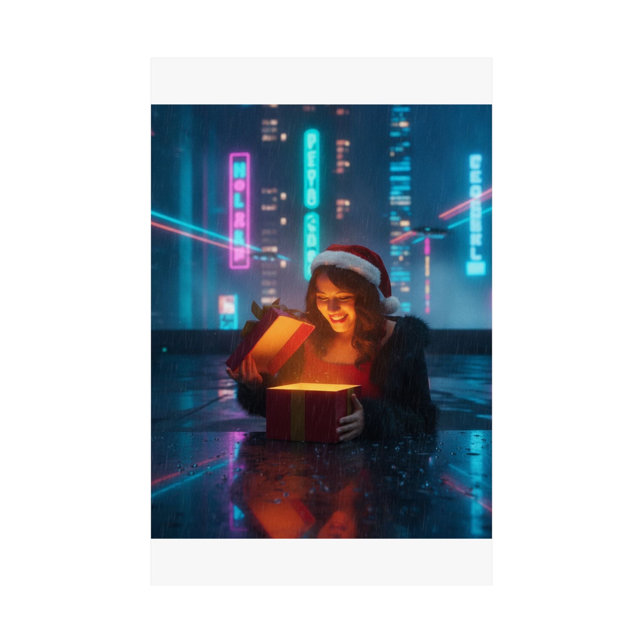 Neon Noir — Person — Matte Poster