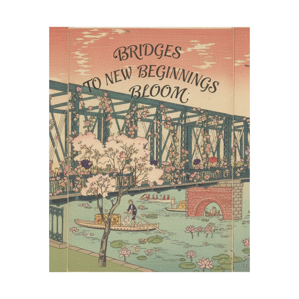 Affirmation — Illustration Of The Opening Of Azuma Bridge In Tokyo (Tokyo Meisho No Uchi Azuma — Matte Poster