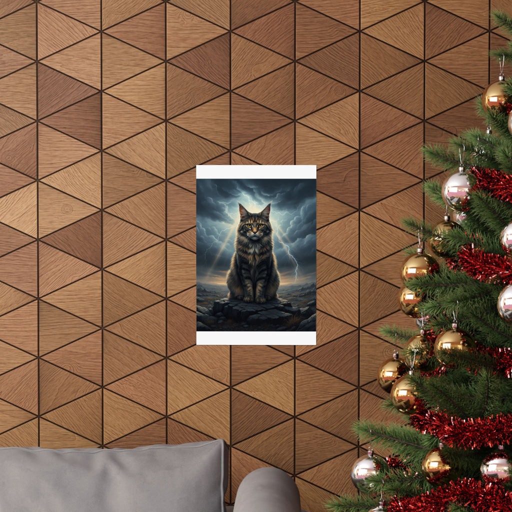 Dramatic Storm — Cat — Matte Poster