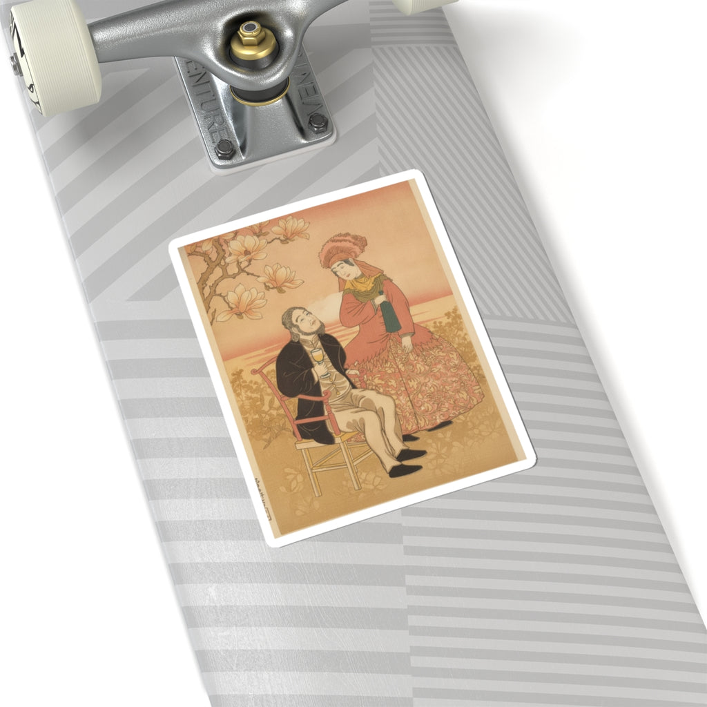 Southern Sunset — France, From The Series Pictures Of People From Foreign Lands (Gaikoku Jinbutsu  — Kiss-Cut Sticker