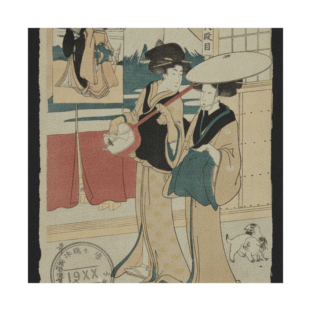 Vintage Bootleg — Two Tori-Oi, Or Itinerant Women Musicians Of The Eta Class — Matte Poster