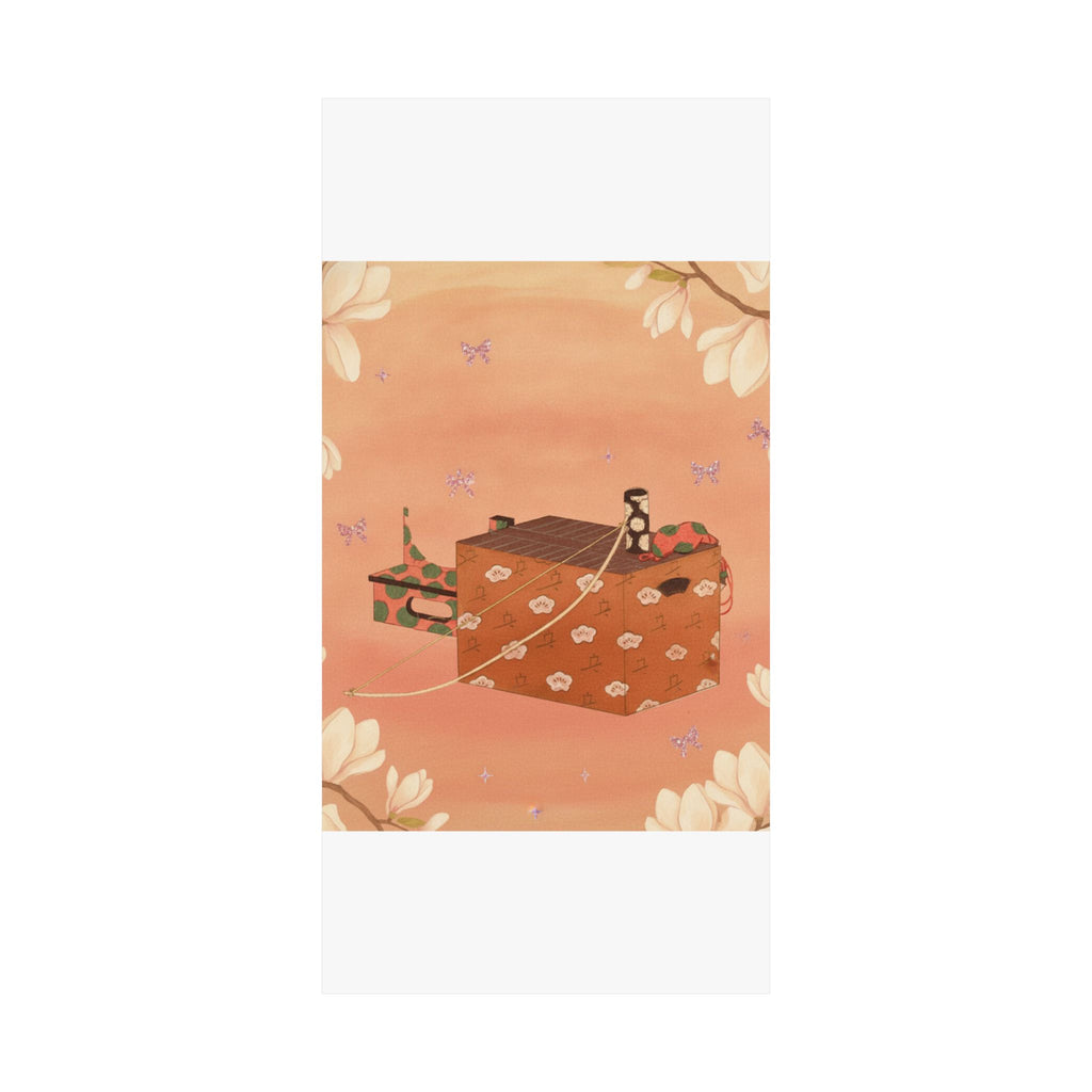 Southern Sunset — Box For Sugoroku Game (A Kind Of Backgammon), Bow And Drum — Matte Poster