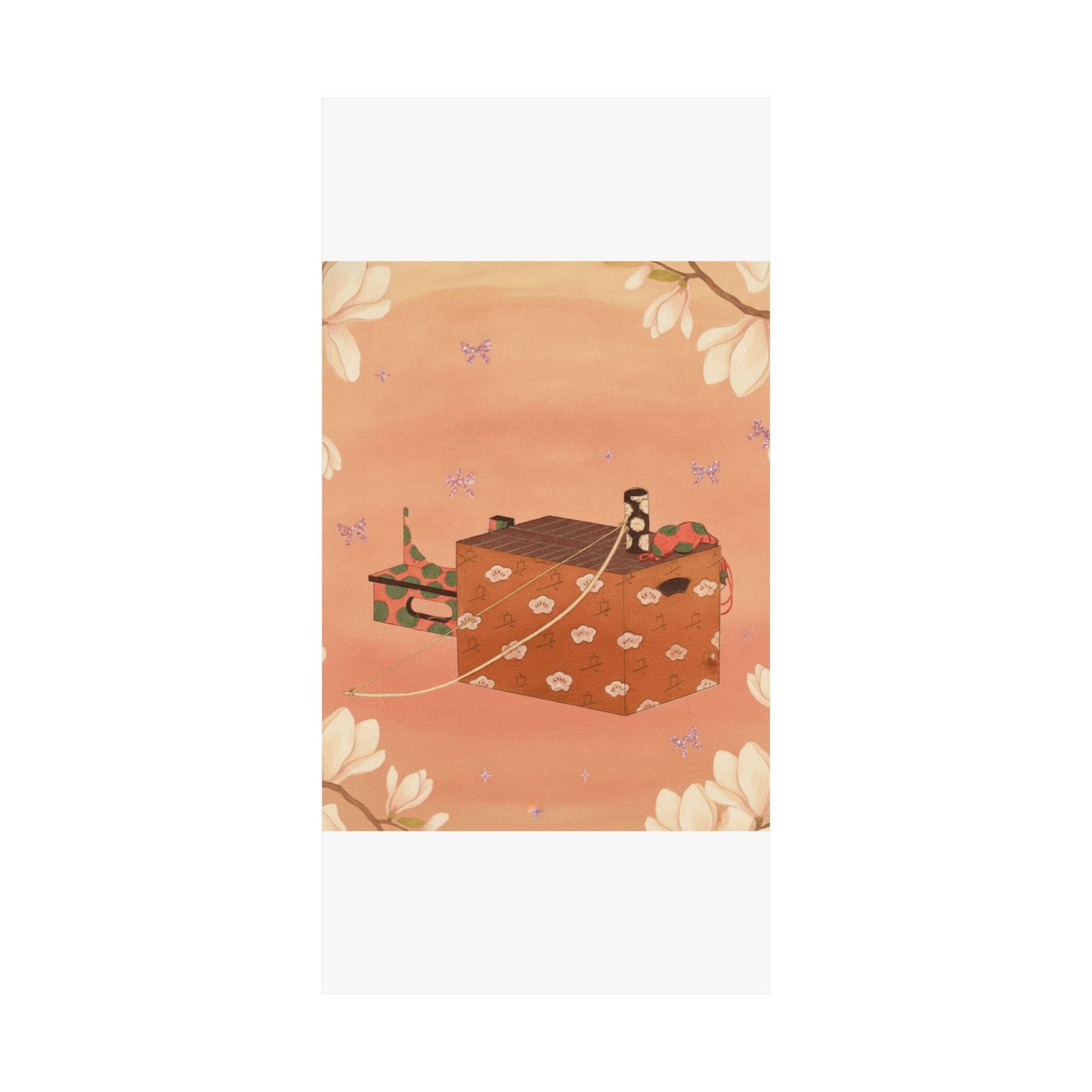 Southern Sunset — Box For Sugoroku Game (A Kind Of Backgammon), Bow And Drum — Matte Poster