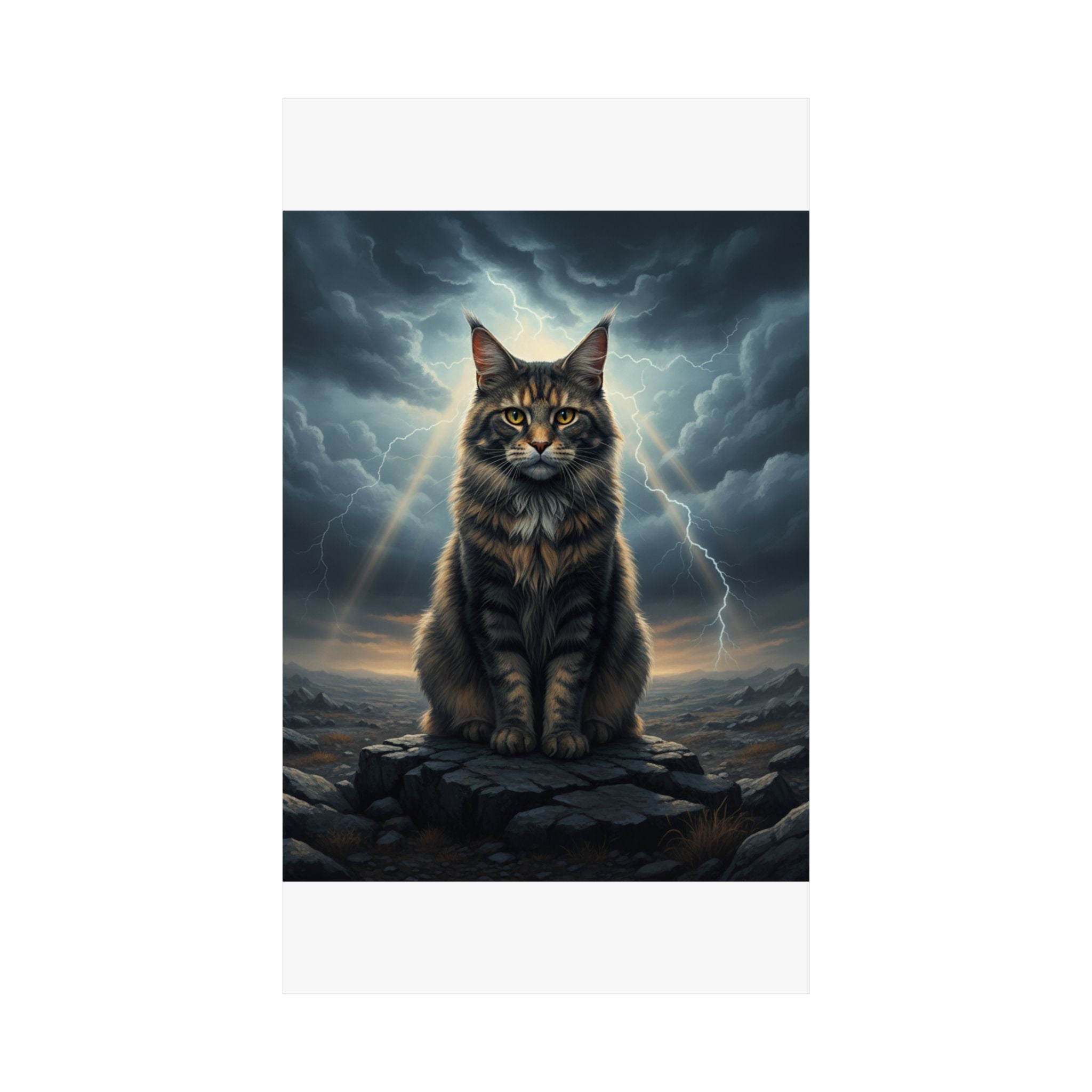 Dramatic Storm — Cat — Matte Poster