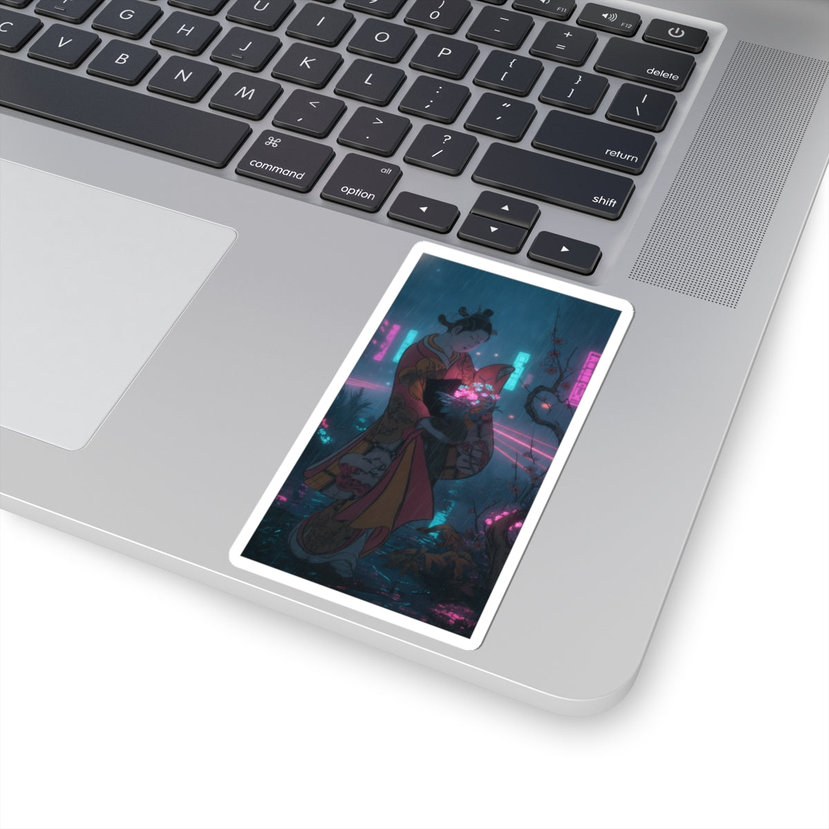 Neon Noir — A Young Lady In A Garden — Kiss-Cut Sticker