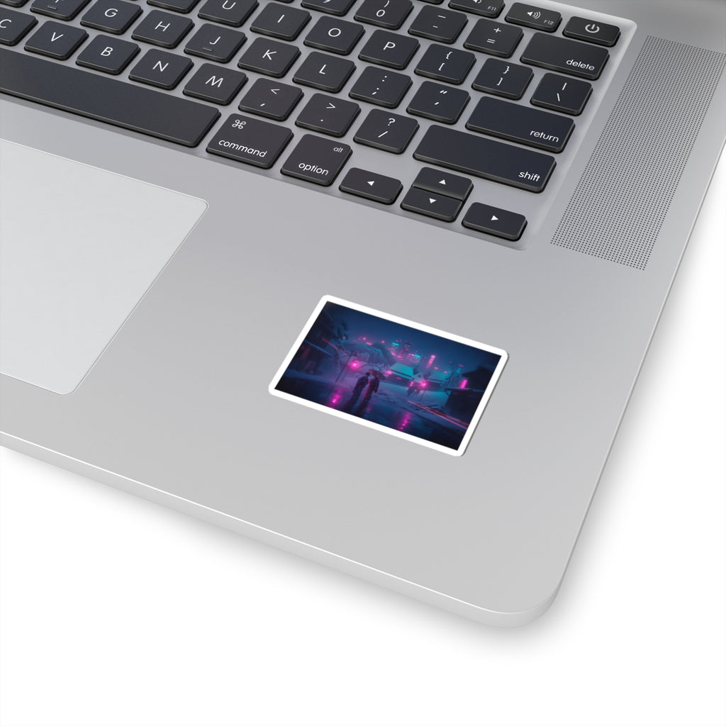Neon Noir — Evening Snow — Kiss-Cut Sticker
