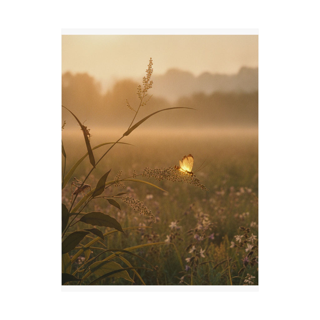 Scenic Nature — Tree Cricket (Matsumushi); Firefly (Hotaru), From The Picture Book Of Crawling C — Matte Poster