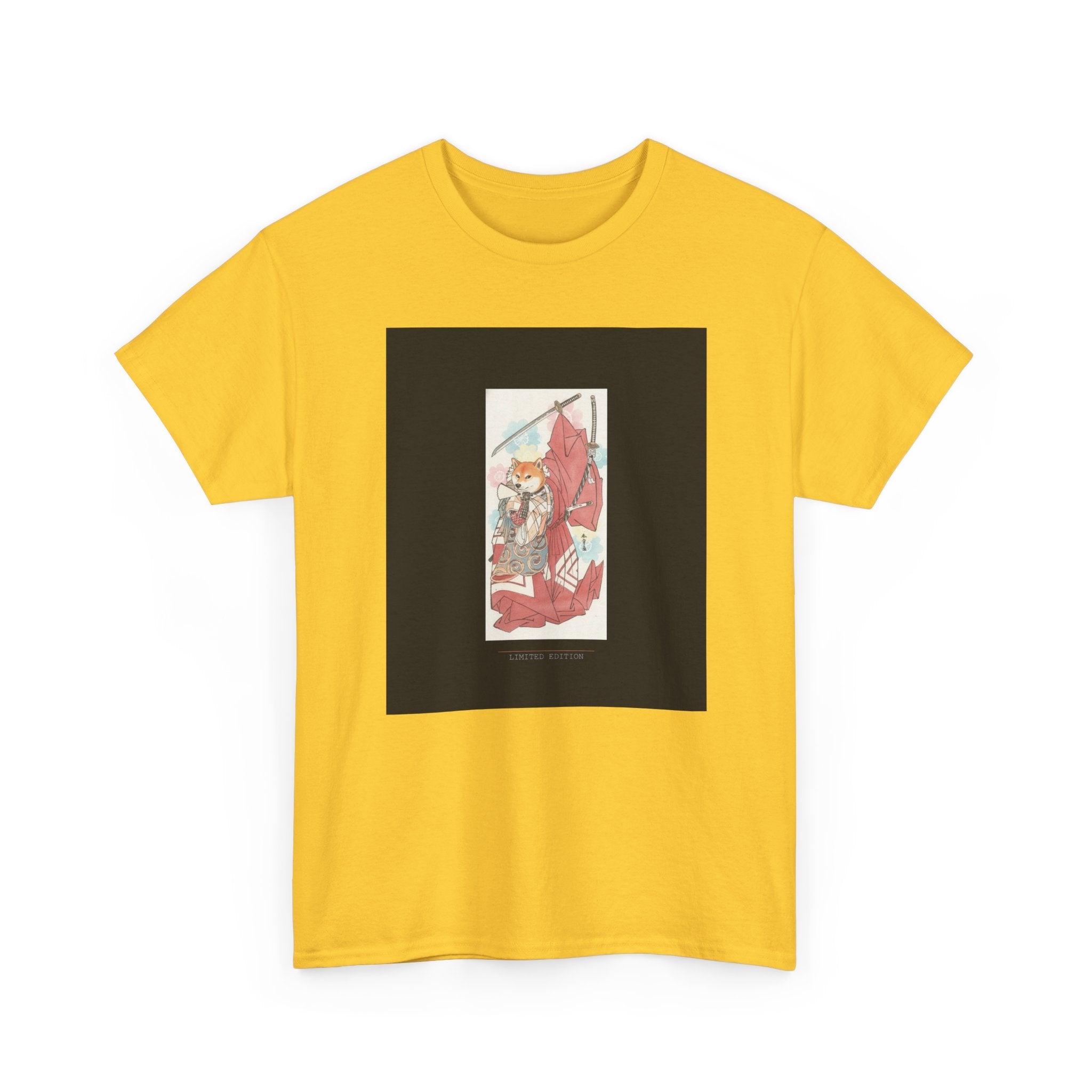 Shiba Inu Samurai Katana Watercolour Ukiyo-e Graphic Tee