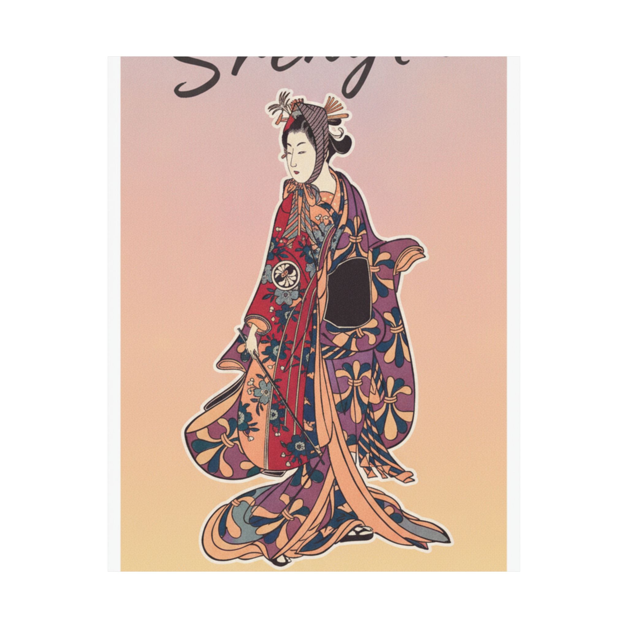 Affirmation — Segawa Kikunojō Ii As A Woman Standing — Matte Poster