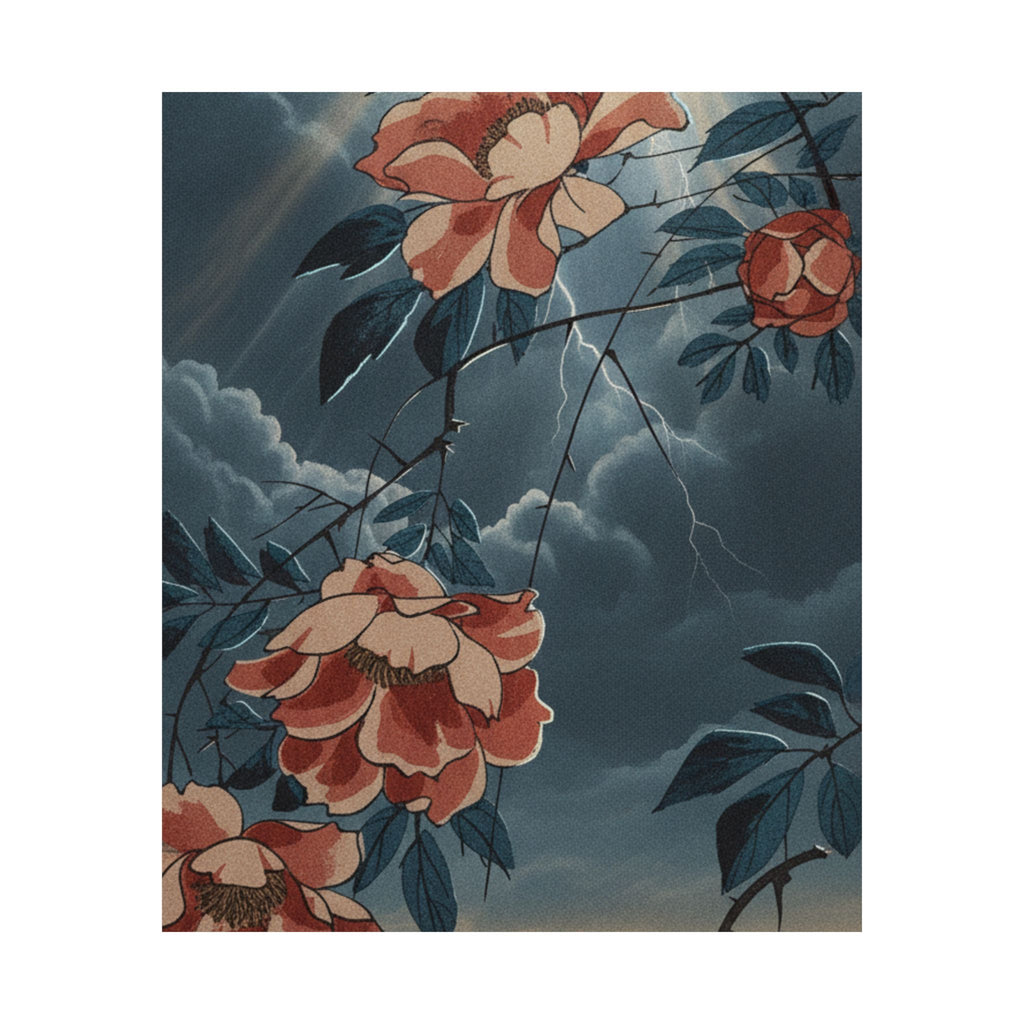 Dramatic Storm — Rose — Matte Poster