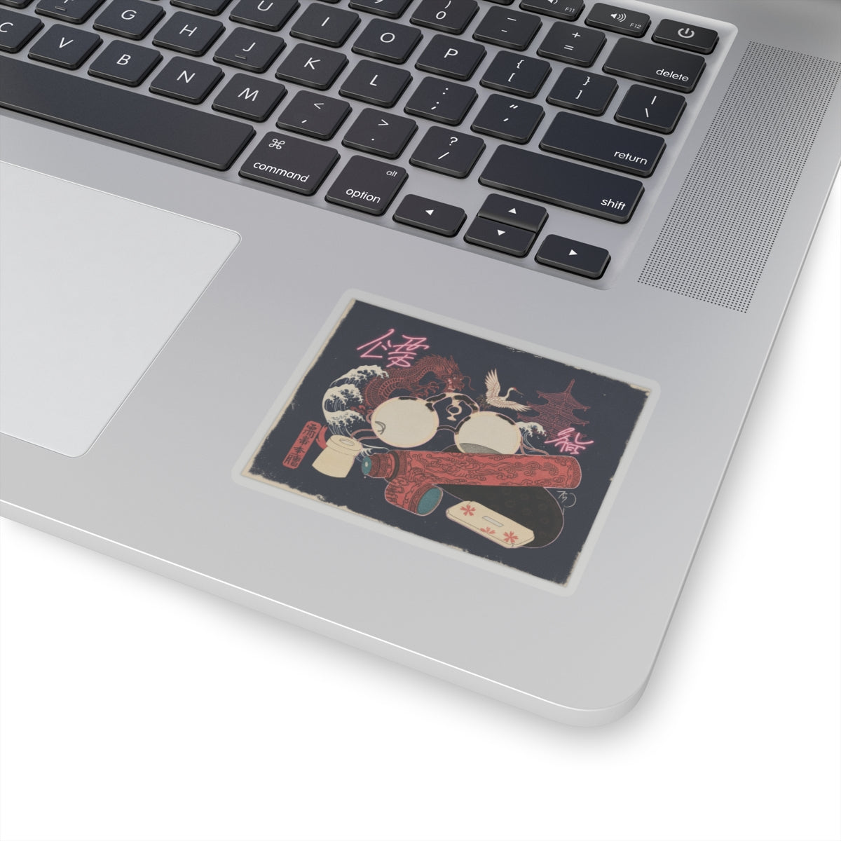Japanese Street — Spectacles And Telescope With Cases — Kiss-Cut Sticker