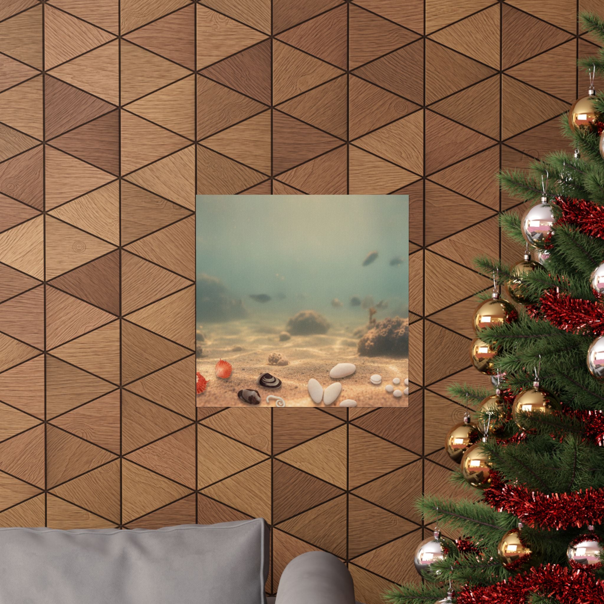 Scenic Nature — Shells Under Water — Matte Poster