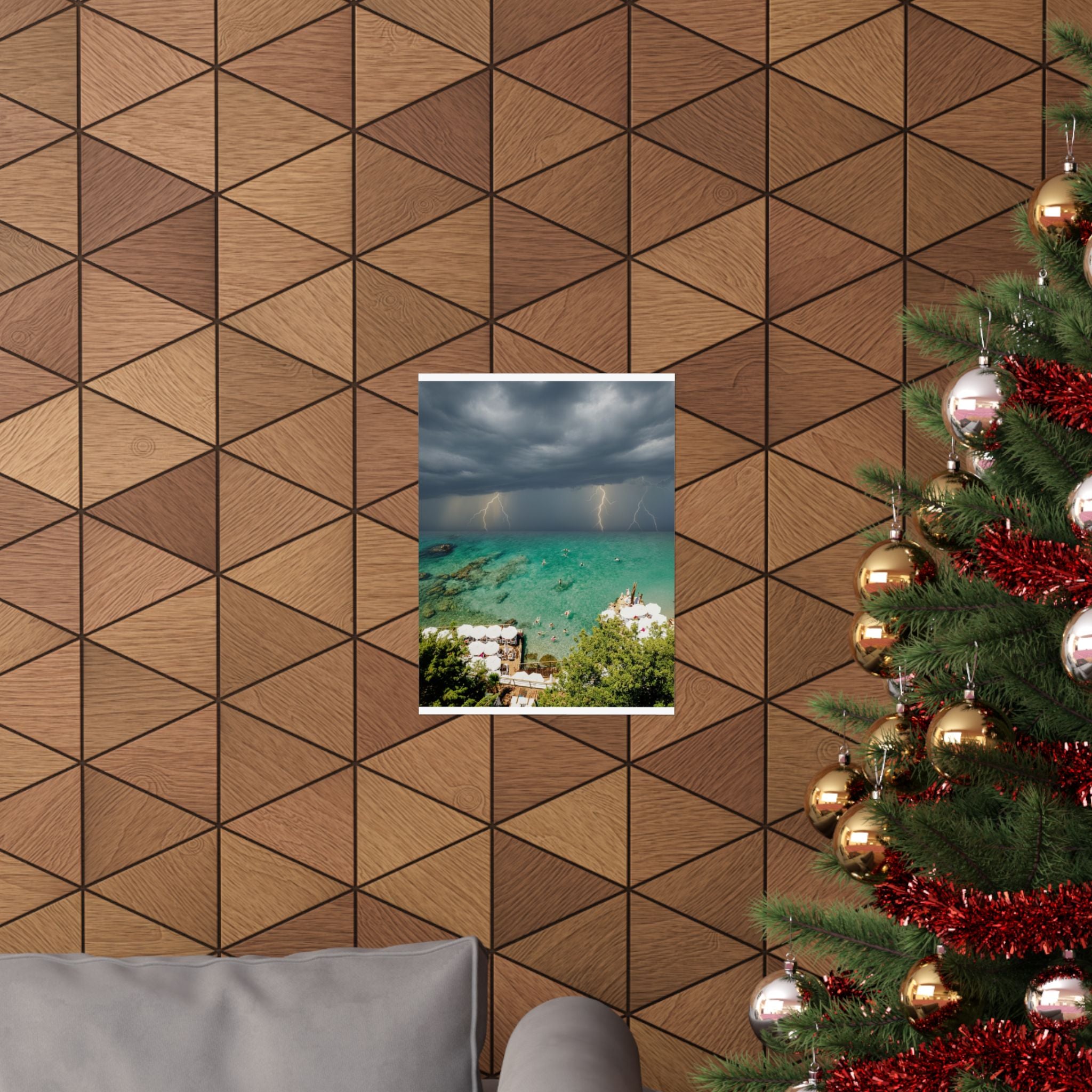 Dramatic Storm — Beach — Matte Poster