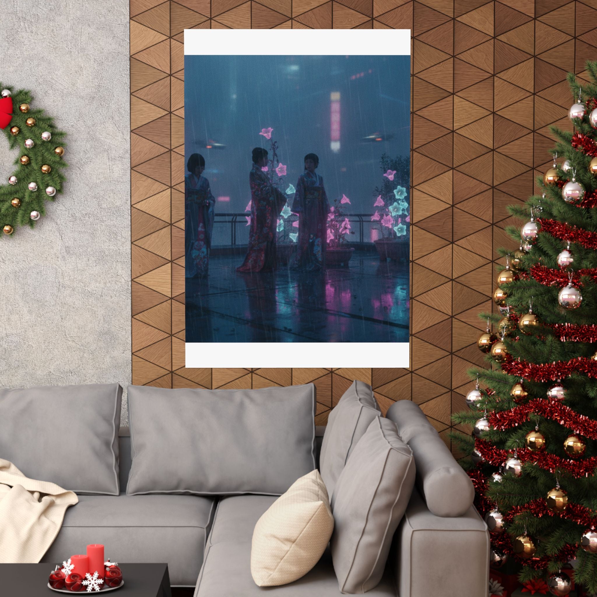 Neon Noir — Bellflowers (Asagao), From The Series Genji In Fashionable Modern Guise (Fūryū Y — Matte Poster