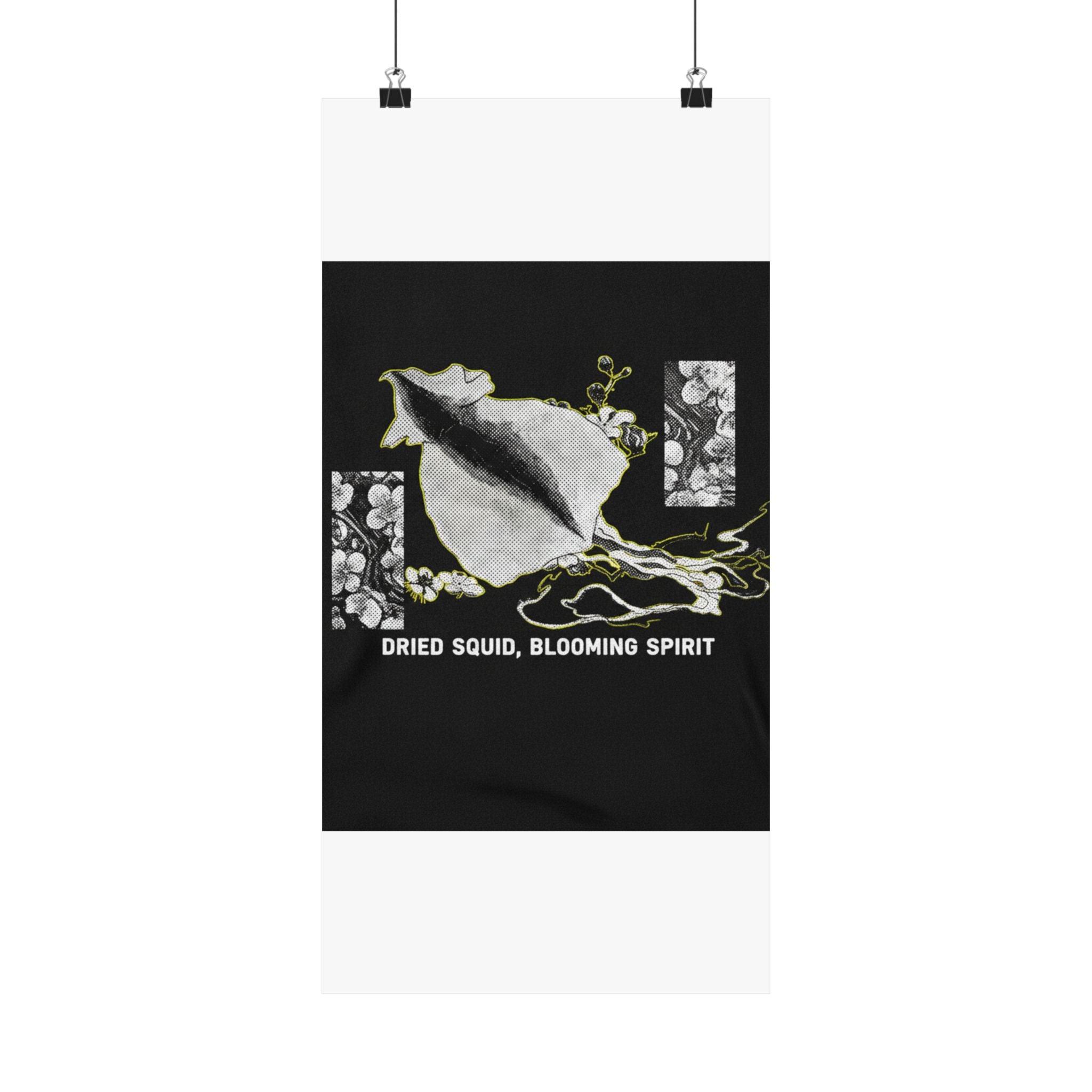 Streetwear Collage — Dried Cuttle-Fish And Plum Blossoms — Matte Poster