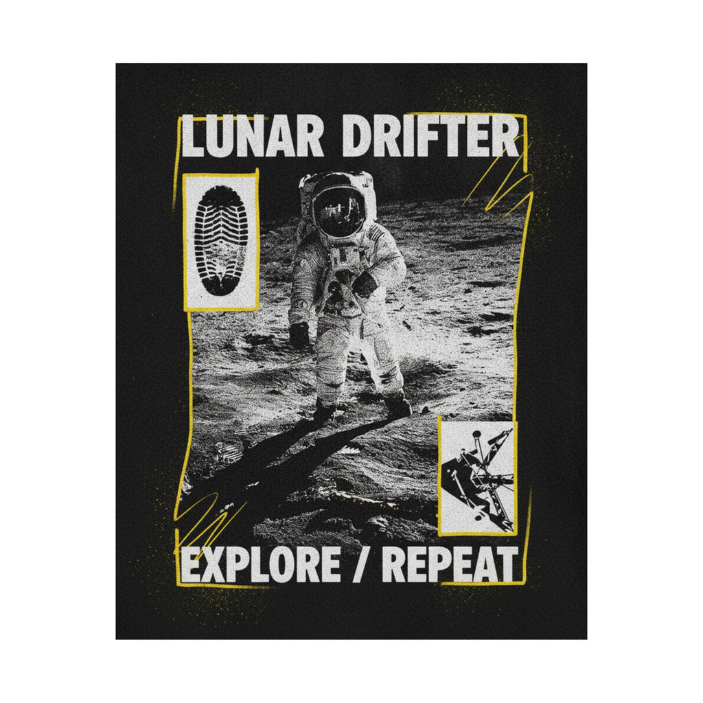 Lunar Drifter Explore / Repeat Astronaut Streetwear Poster