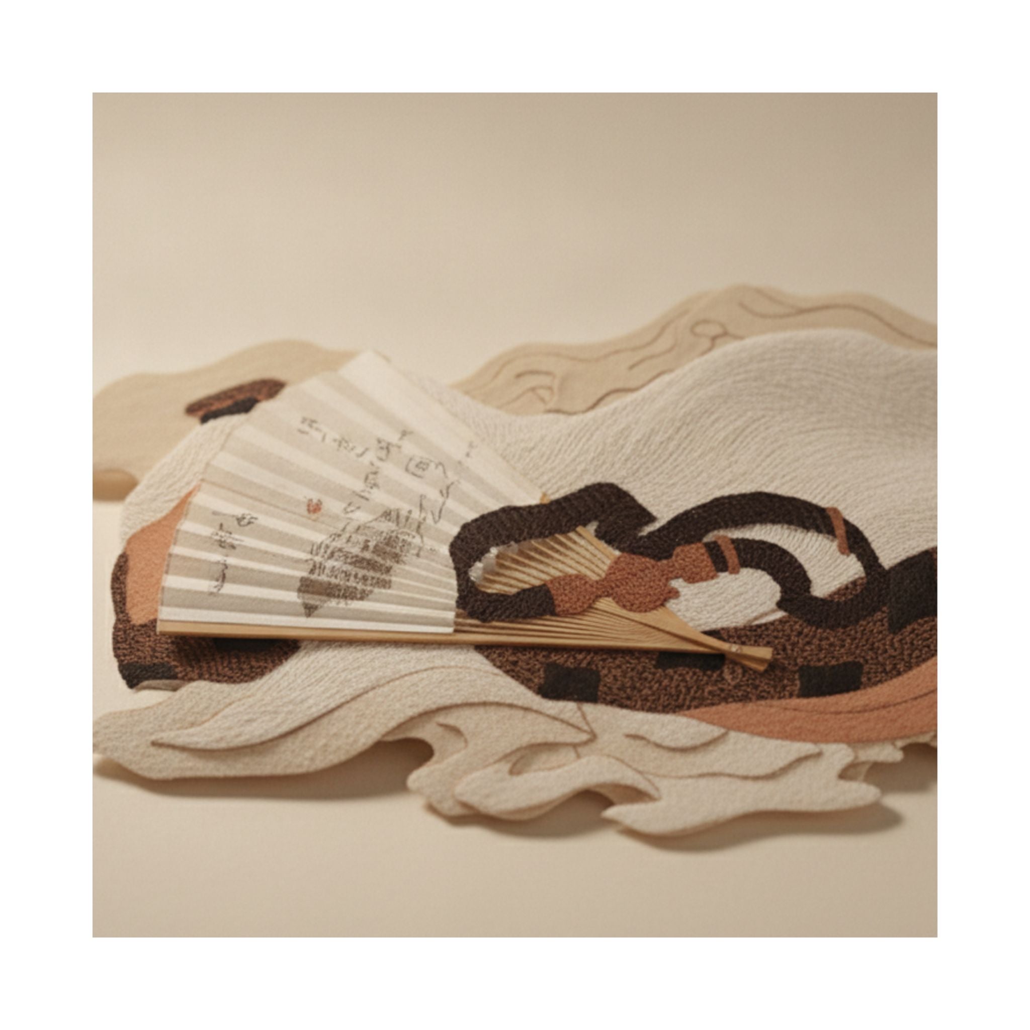 Product Marketing — Belt And Fan On A Piece Of Cloth — Matte Poster