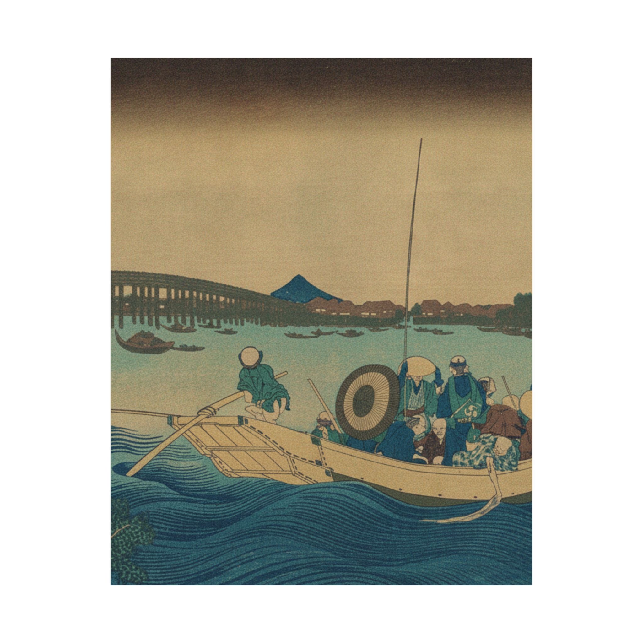 Cinematic — Viewing The Sunset Over Ryōgoku Bridge From The Onmayagashi Embankment (Onmayaga — Matte Poster