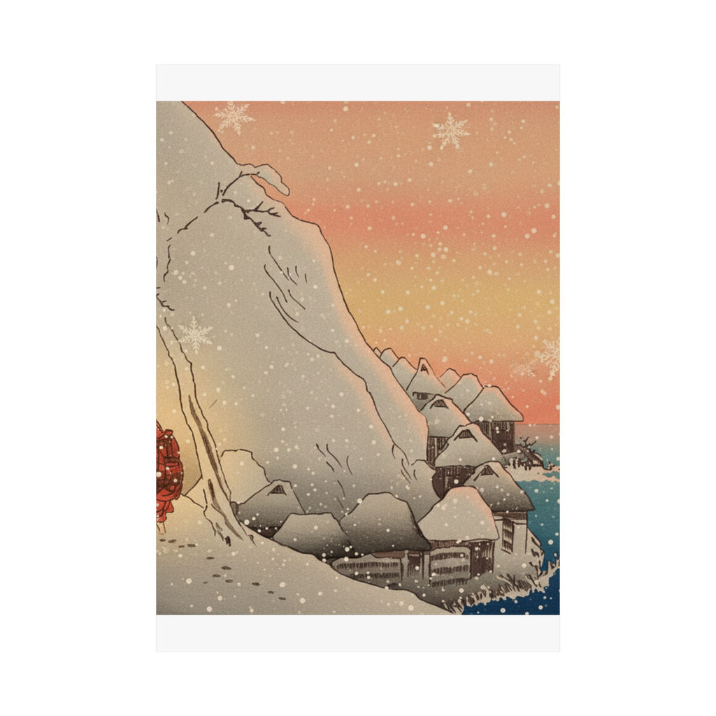 Southern Sunset — Nichiren In Snow At Tsukahara, Sodo Province — Matte Poster