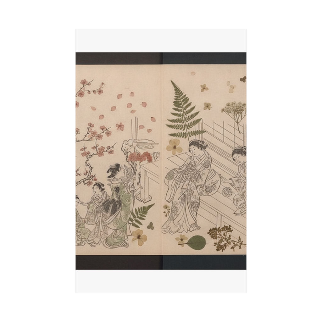 Botanical — True Reflections On The Life And Manners Of A Woman (Ehon Masukagami) 絵本十寸鏡 — Matte Poster