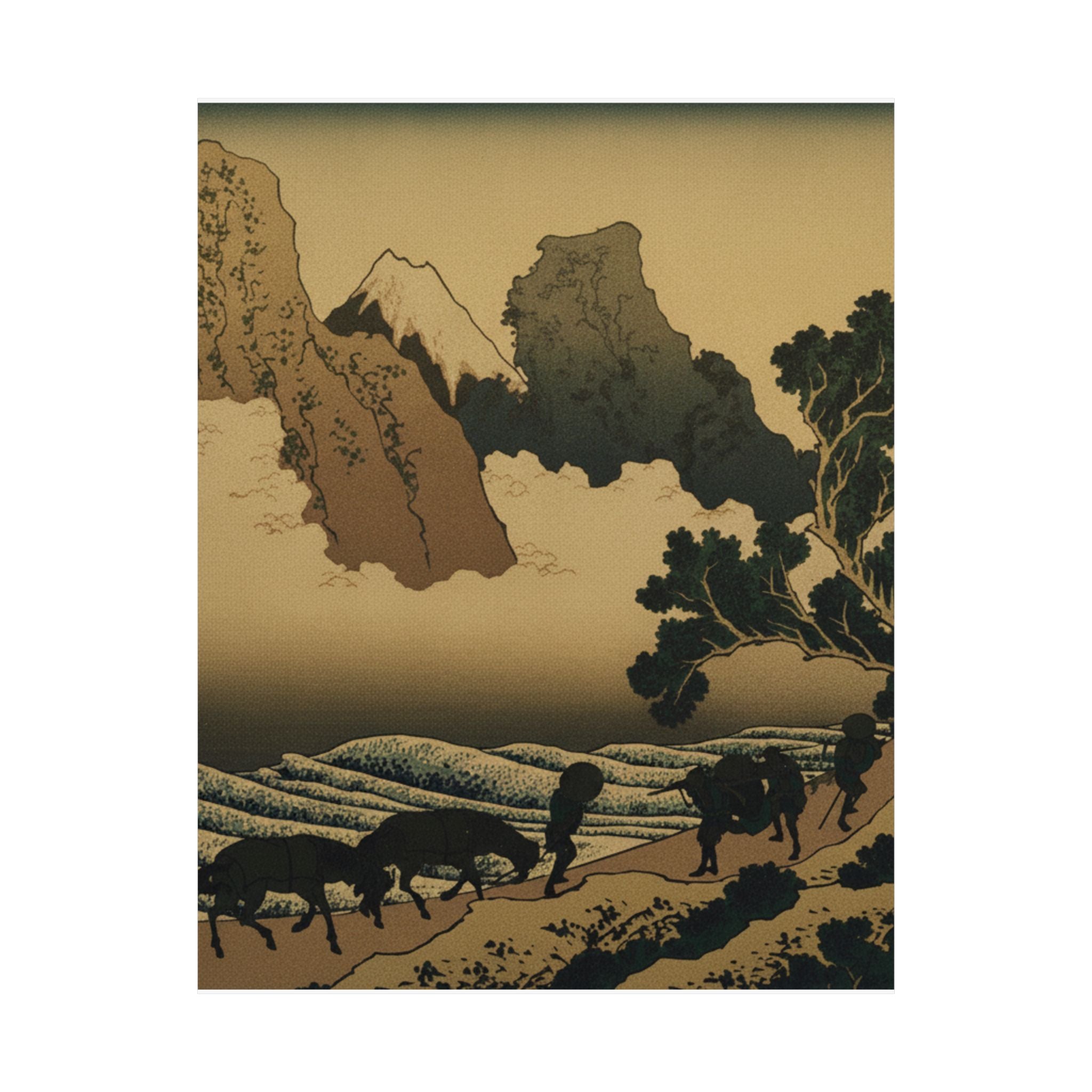 Scenic Nature — View From The Other Side Of Fuji From The Minobu River (Minobugawa Ura Fuji), Fr — Matte Poster
