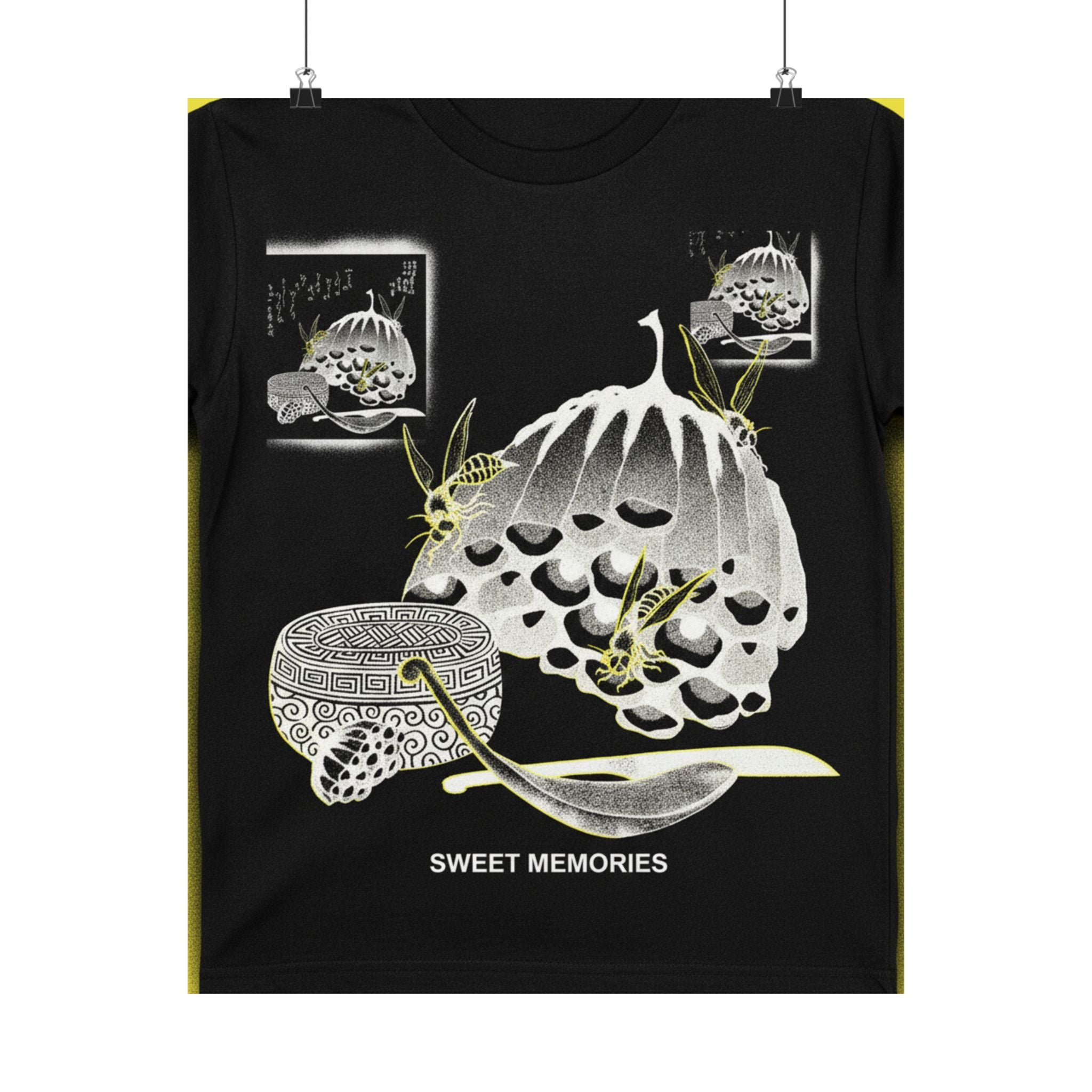 Streetwear Collage — Hives With Wasps, And A Box With A Spoon For Honey — Matte Poster