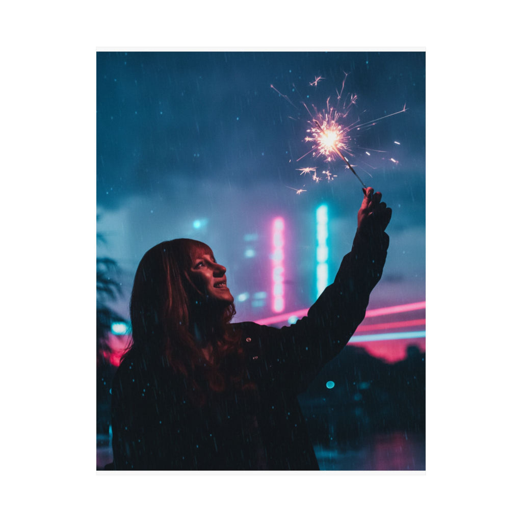 Neon Noir — Person — Matte Poster