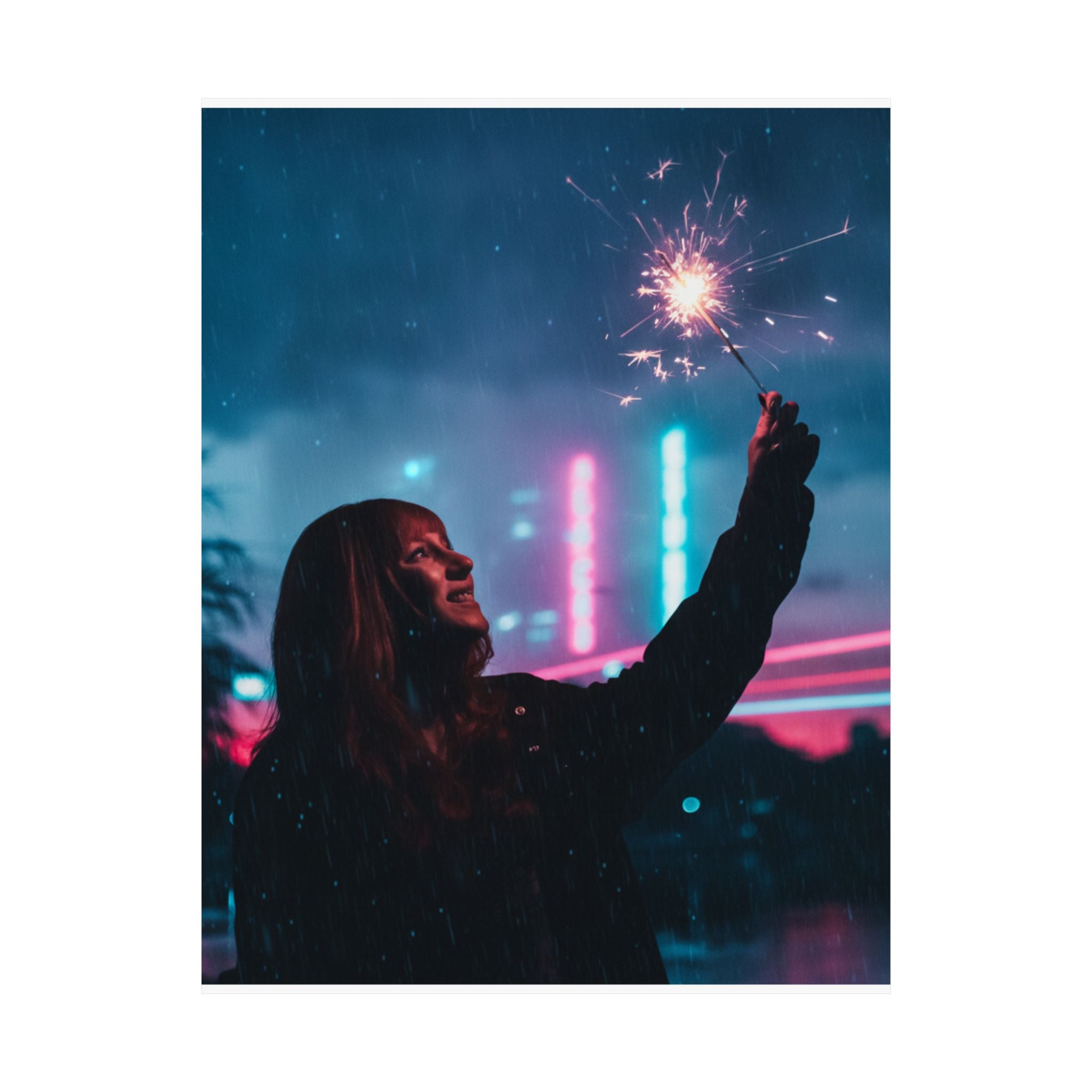 Neon Noir — Person — Matte Poster