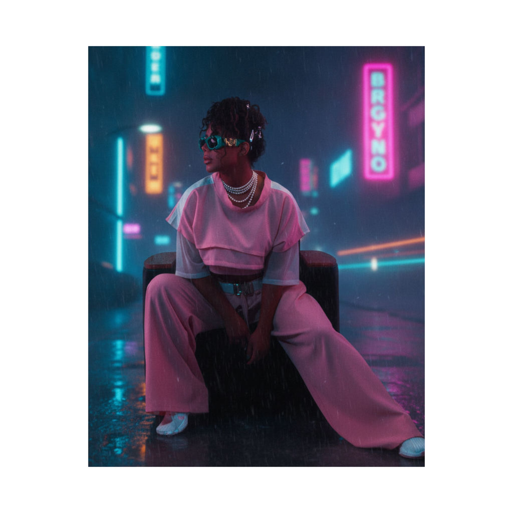 Neon Noir — Person — Matte Poster