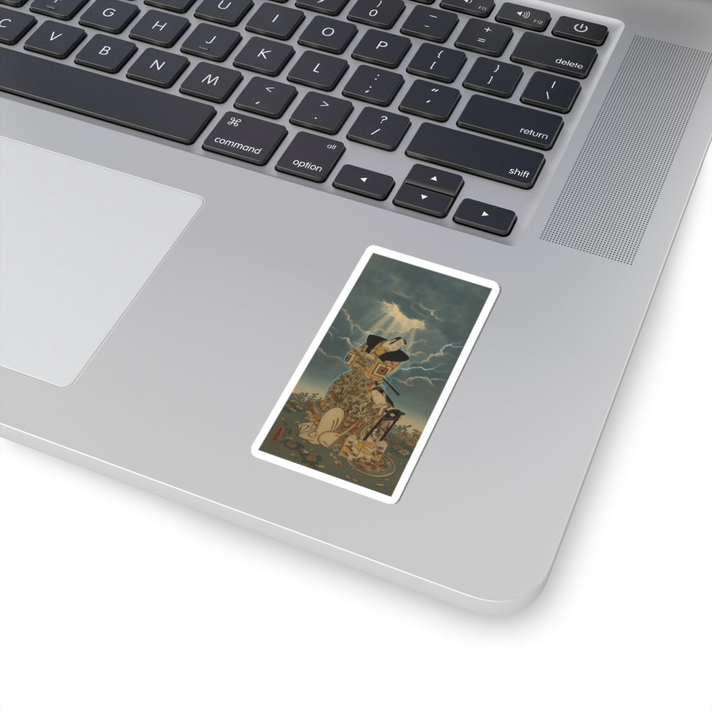 Dramatic Storm — The Actor, Ichikawa Danjuro I, 1660–1704 As A Woman In Unidentified Role — Kiss-Cut Sticker