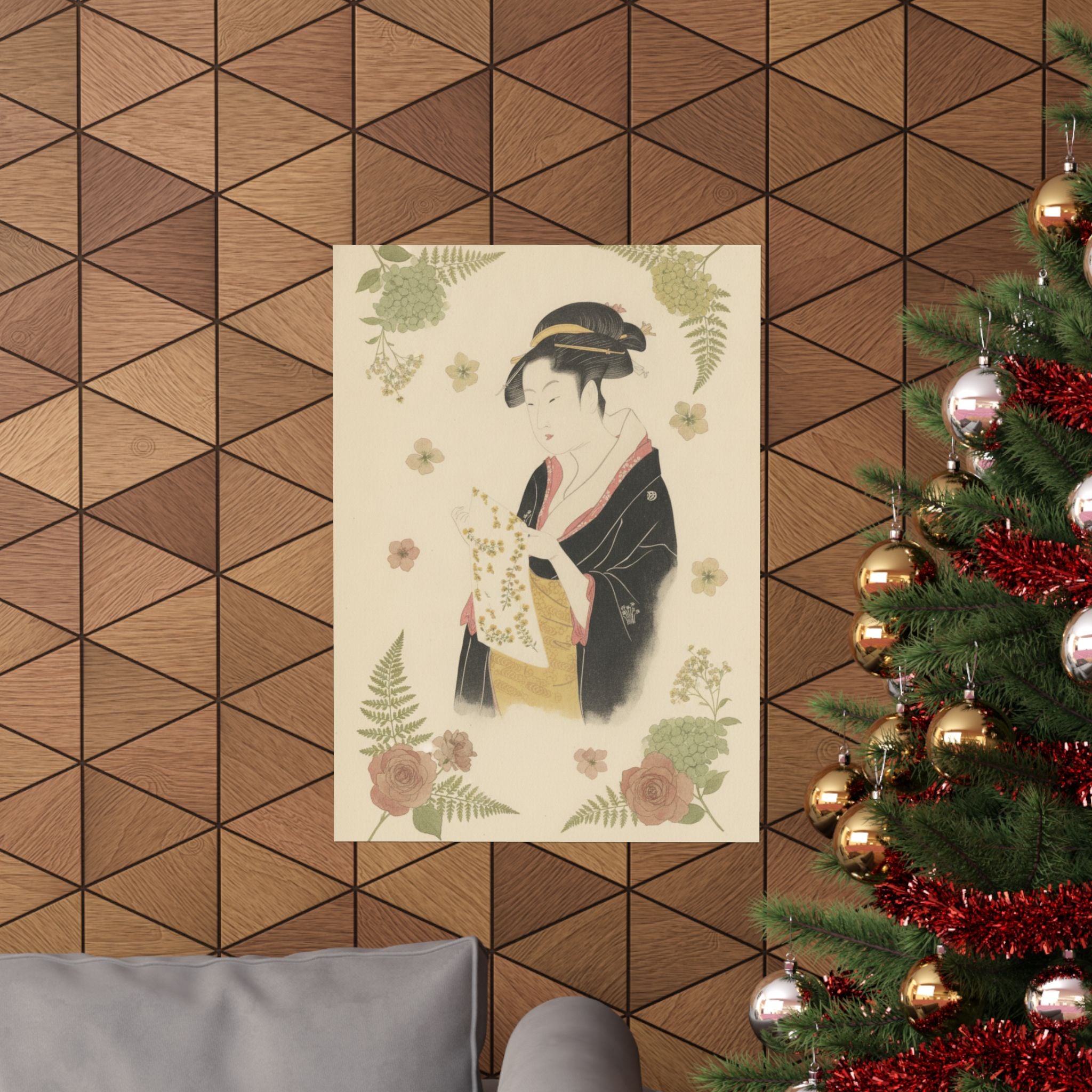 Botanical — The Lady Tomimoto Toyohina Reading A Letter — Matte Poster