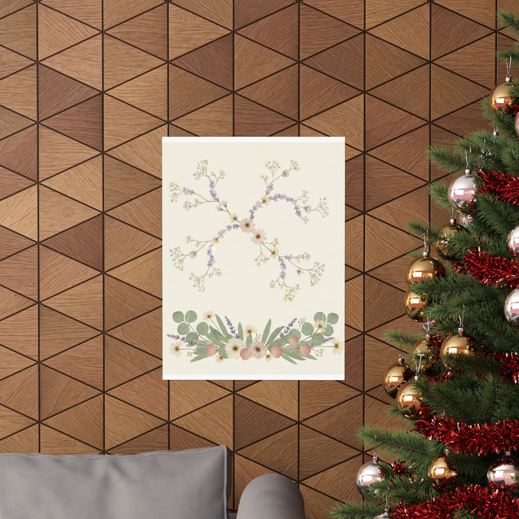 Pressed Lavender & Eucalyptus Garland Matte Poster