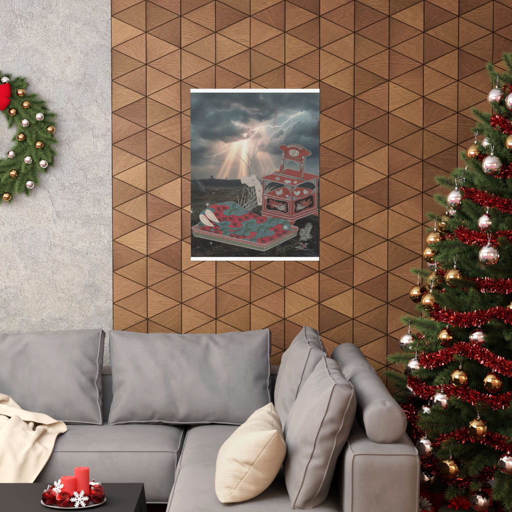 Dramatic Storm — Cabinet For The Toilet And Bed-Clothes — Matte Poster