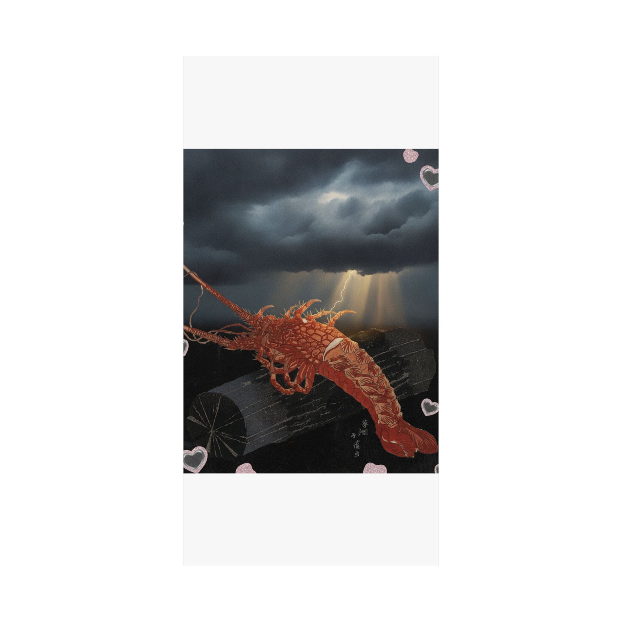 Dramatic Storm — Lobster On A Piece Of Charcoal — Matte Poster