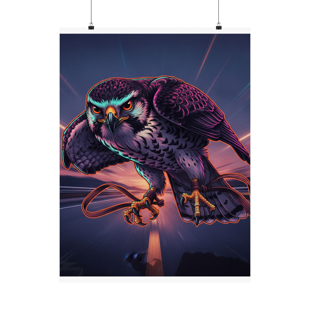 Fast Furious — Hawk Tied To Perch — Matte Poster