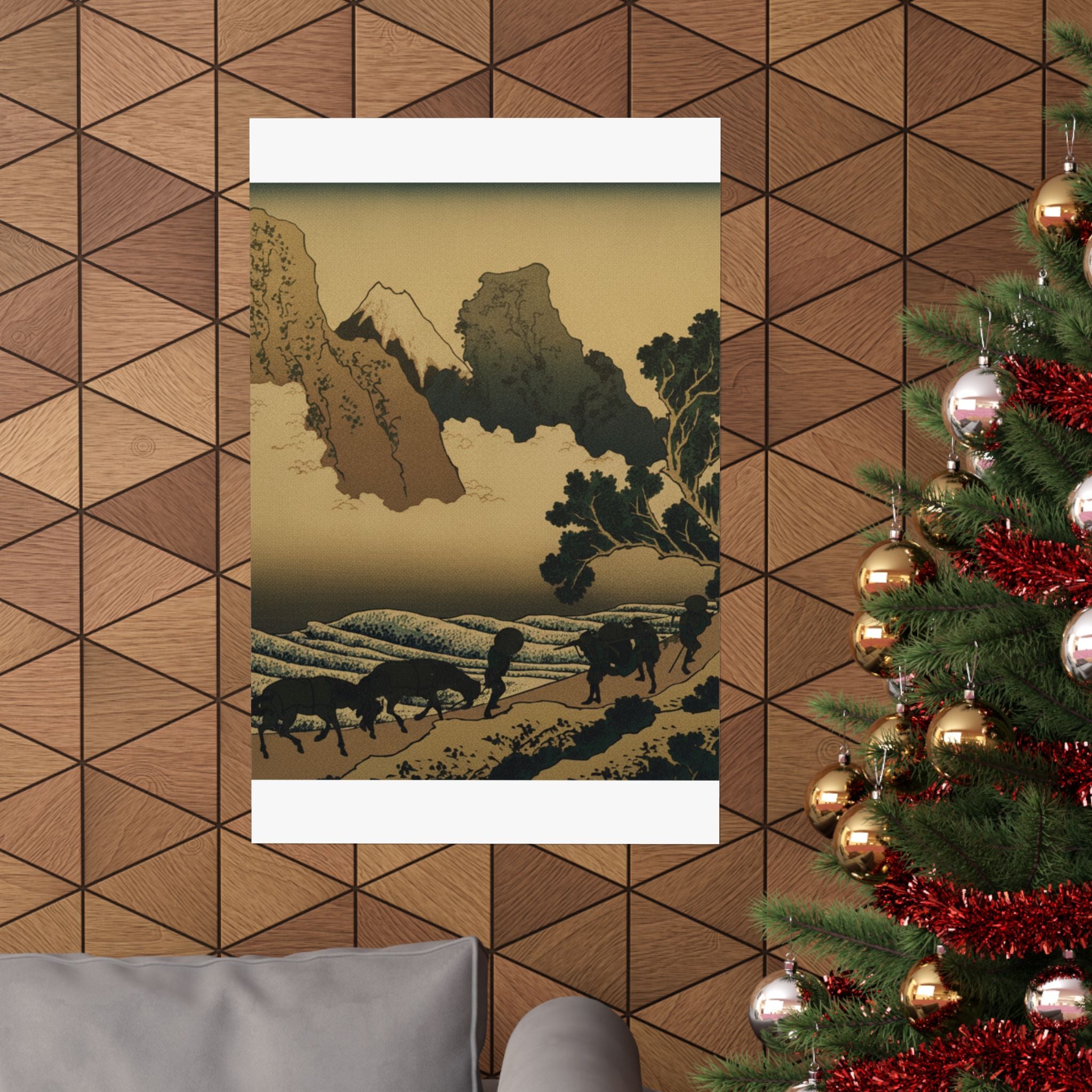 Scenic Nature — View From The Other Side Of Fuji From The Minobu River (Minobugawa Ura Fuji), Fr — Matte Poster