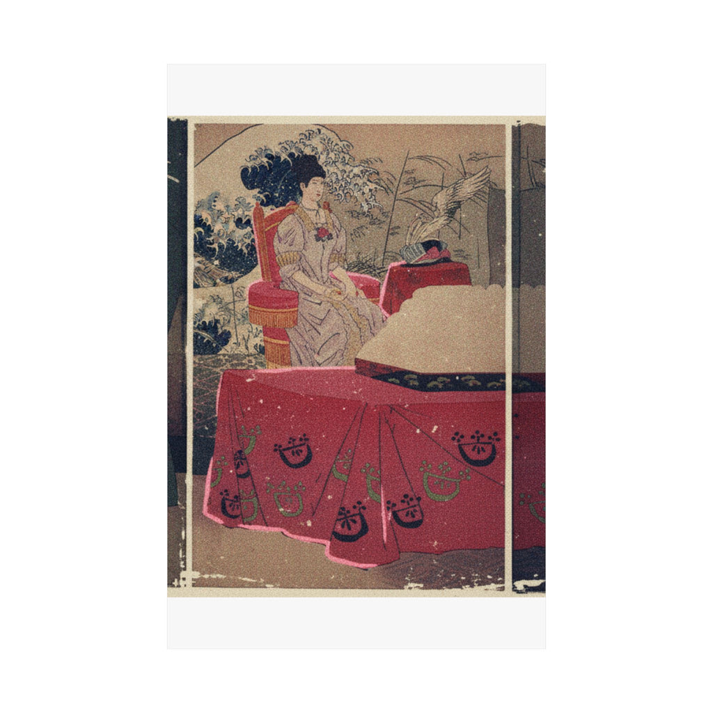 Japanese Street — Illustration Of The  Empress Visiting The General Staff Headquarters [To Present — Matte Poster