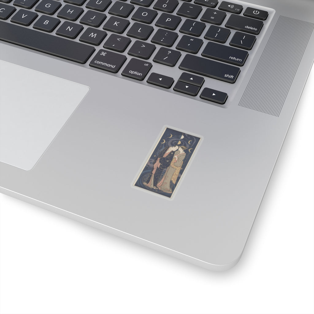 Celestial — Ichikawa Yaozo Iii With A Lady — Kiss-Cut Sticker