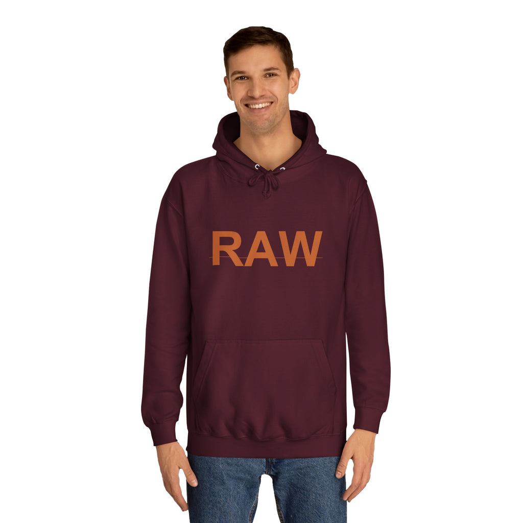RAW Rust Block Letter Statement Pullover Hoodie