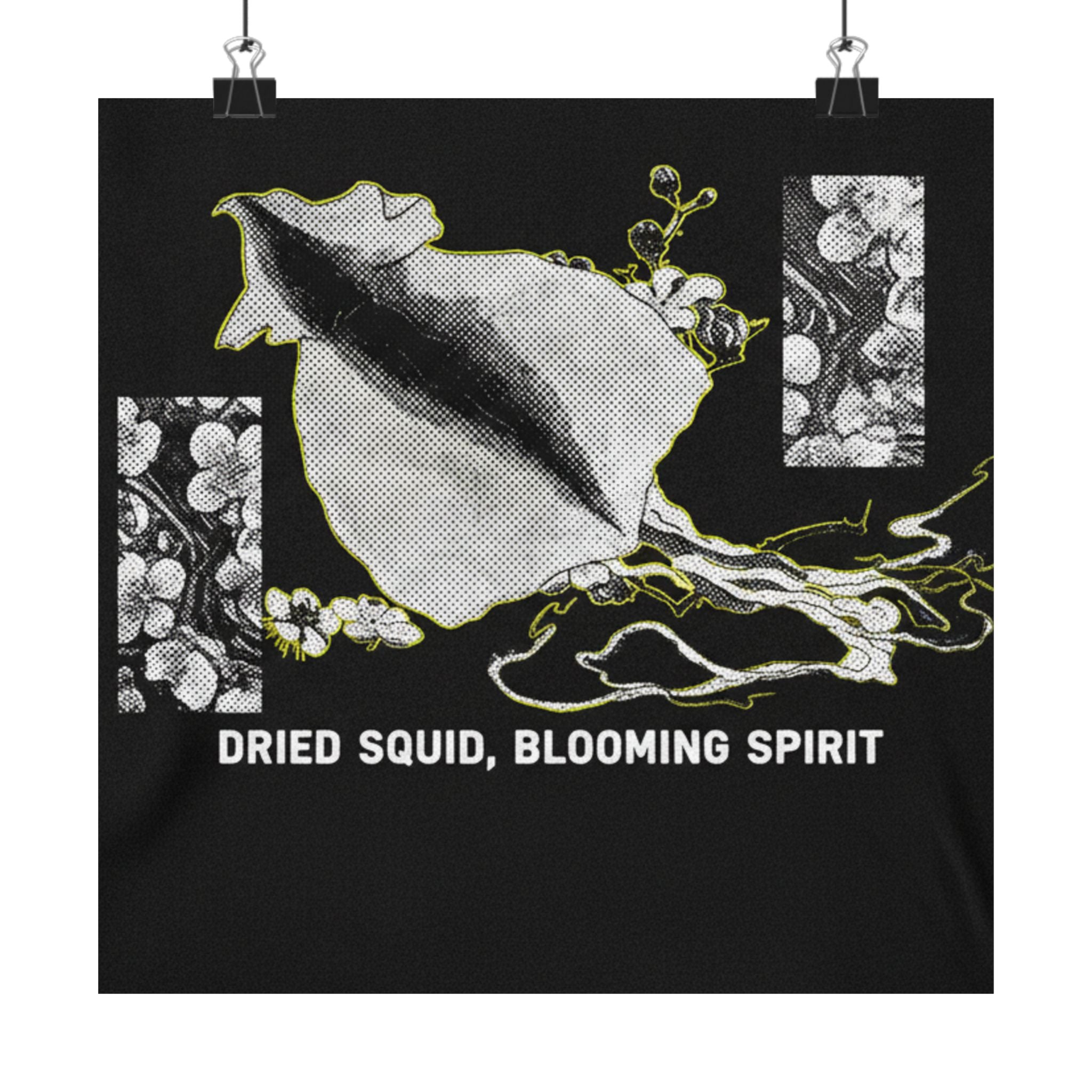 Streetwear Collage — Dried Cuttle-Fish And Plum Blossoms — Matte Poster