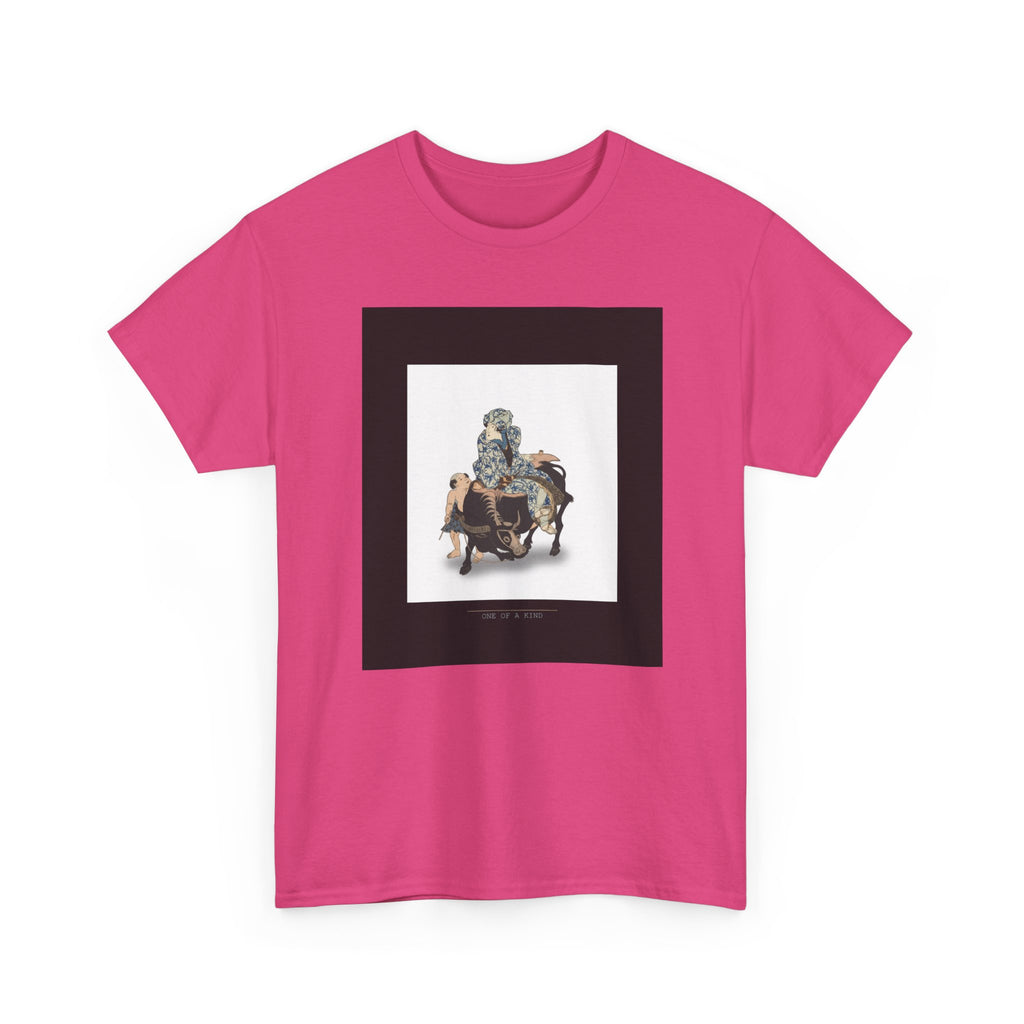 CITY NEVER SLEEPS | Roshungi (Chinese, Lu Zhunyi) As A Woman With A Pipe Riding On A Buffalo Graphic Tee — Graphic Tee