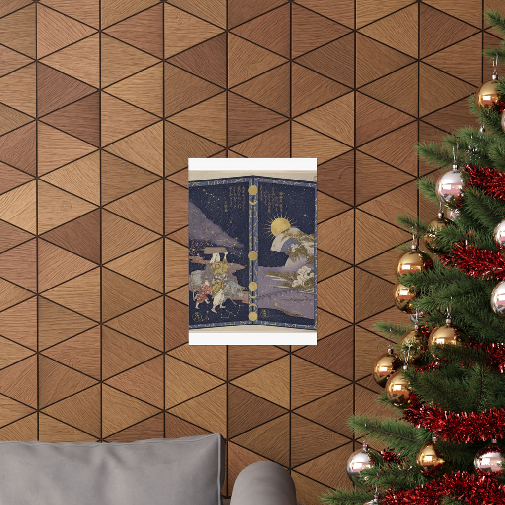 Celestial — Surimono In Shape Of Small Twofold Screen — Matte Poster