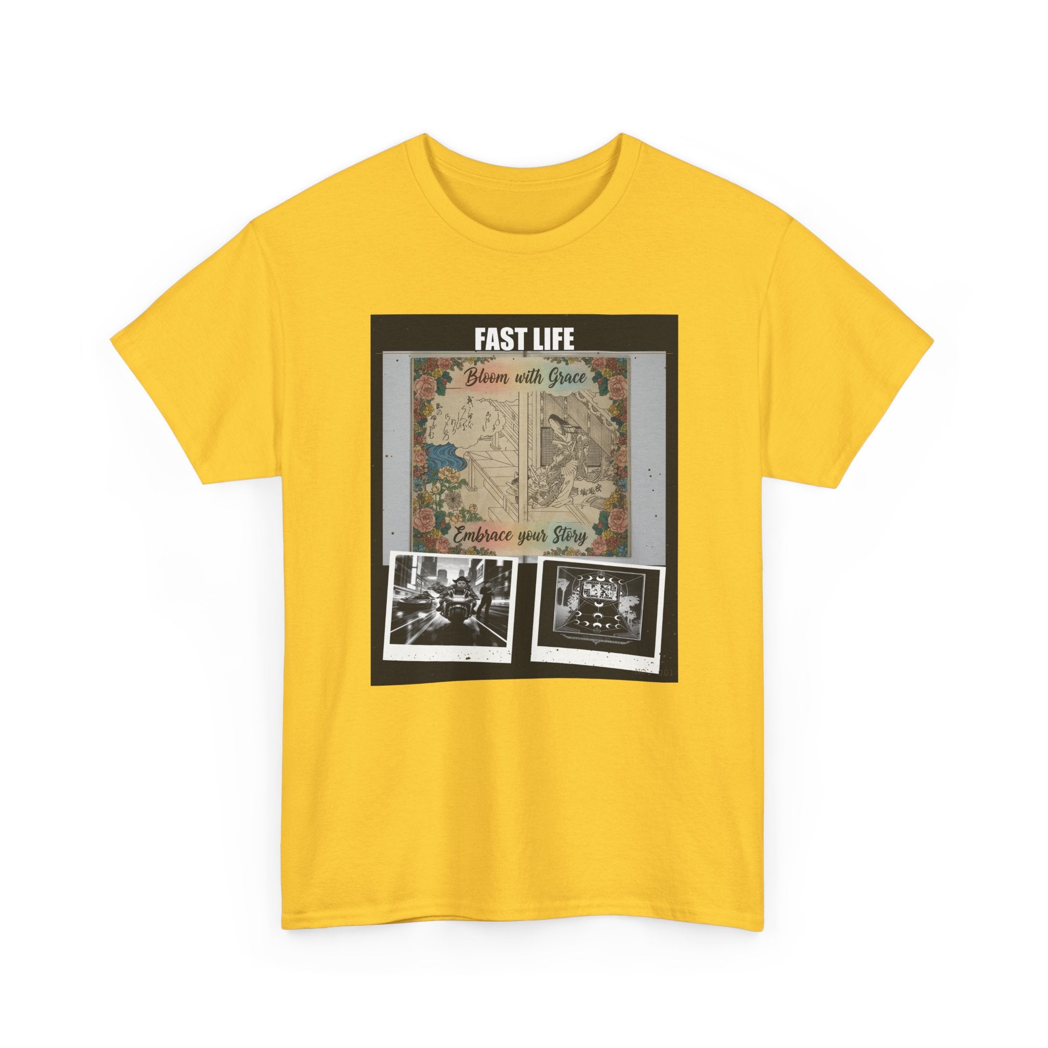 FAST LIFE Vintage Floral Collage Poster Graphic Tee
