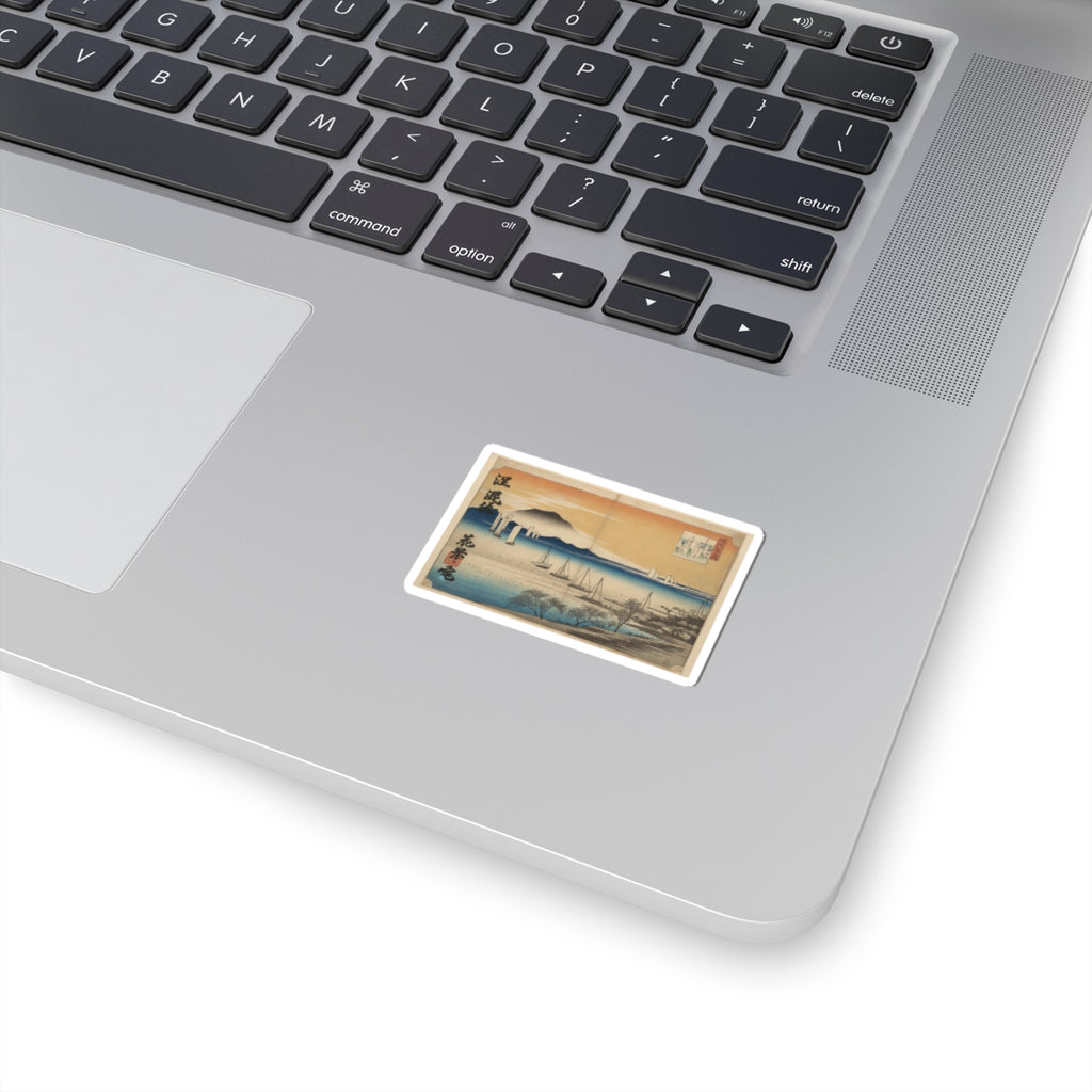 Affirmation — Sailing Boats Returning To Yabase, Lake Biwa — Kiss-Cut Sticker