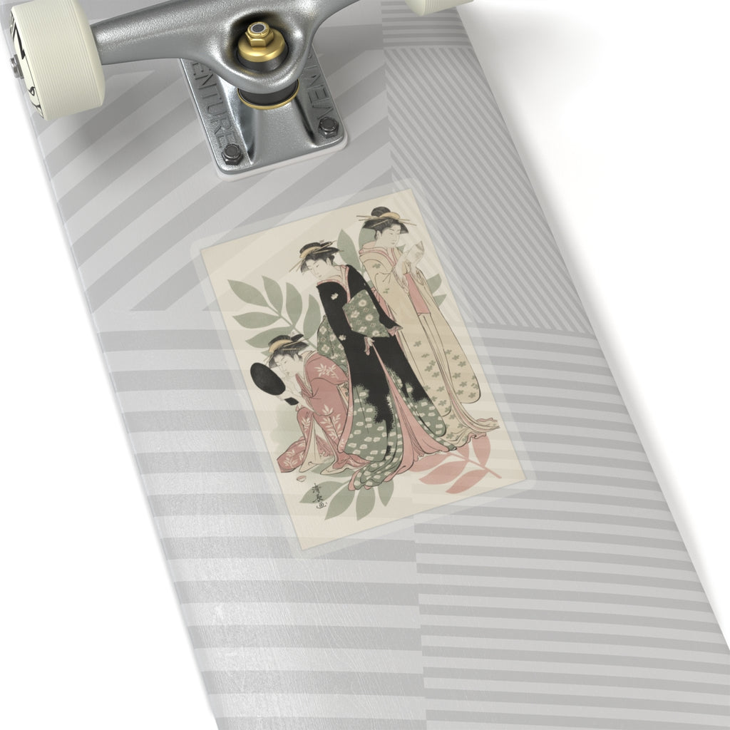Botanical — Three Geishas Of Tachibana Street In Their Room — Kiss-Cut Sticker